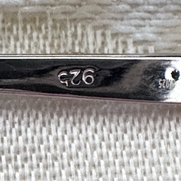 Polished Sterling Silver 925 Opal Inlay Drop Earrings Iridescent Tapered Dangle - Picture 4 of 10